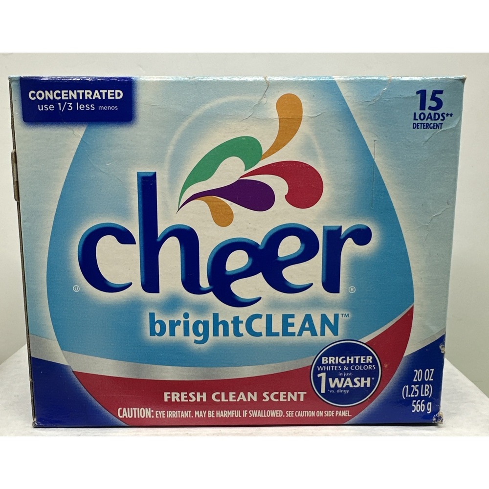 Cheer Bright Clean Fresh Scent Powder Laundry Detergent 20oz Discontinued